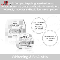 Mặt nạ Banobagi Stem Cell Whitening & BHA-AHA set 10 miếng chính hãng