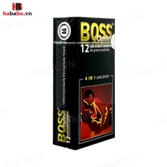 Bao cao su Boss 4in1 Long Shock hộp 12 kéo dài thời gian chính hãng