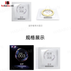 Bao cao su Drywell Ultra Thin 003 hộp 3 chiếc siêu mỏng chính hãng