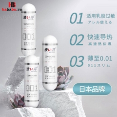 Bao cao su siêu mỏng DryWell Ultra Thin 001 7 chiếc chính hãng