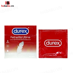 Bao cao su Durex Fetherlite Ultima hộp 3 chiếc siêu mỏng chính hãng