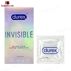 Bao cao su siêu mỏng Durex Invisible hộp 10 chiếc chính hãng