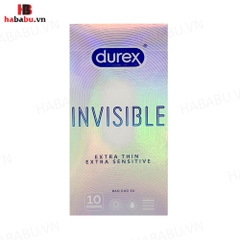 Bao cao su siêu mỏng Durex Invisible hộp 10 chiếc chính hãng