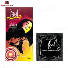Bao cao su Feel Euphoria 4in1 hộp 12 chiếc kéo dài thời gian chính hãng