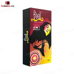 Bao cao su Feel Euphoria 4in1 hộp 12 chiếc kéo dài thời gian chính hãng