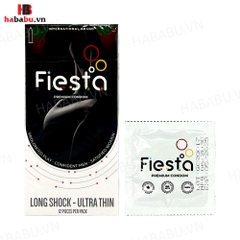 Bao cao su Fiesta Long Shock Ultra Thin hộp 12 chiếc kéo dài thời gian chính hãng