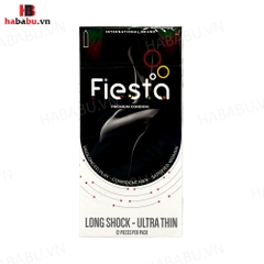 Bao cao su Fiesta Long Shock Ultra Thin hộp 12 chiếc kéo dài thời gian chính hãng