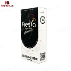 Bao cao su Fiesta Long Shock Ultra Thin hộp 12 chiếc kéo dài thời gian chính hãng