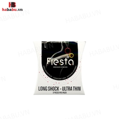 Bao cao su Fiesta Long Shock Ultra Thin hộp 3 chiếc kéo dài thời gian chính hãng