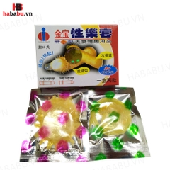 Bao cao su tăng khoái cảm Gold Gai hộp 2 chiếc chính hãng