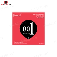 Bao cao su siêu mỏng Juncai 001 Passion Granule hộp 10 chiếc chính hãng