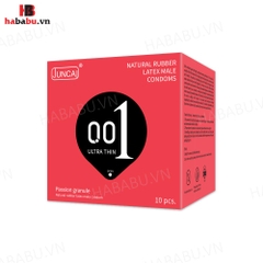 Bao cao su siêu mỏng Juncai 001 Passion Granule hộp 10 chiếc chính hãng