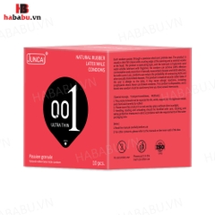Bao cao su siêu mỏng Juncai 001 Passion Granule hộp 10 chiếc chính hãng