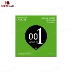 Bao cao su siêu mỏng Juncai 001 Ultra Thin Touch hộp 10 chiếc chính hãng