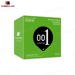 Bao cao su siêu mỏng Juncai 001 Ultra Thin Touch hộp 10 chiếc chính hãng