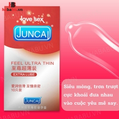 Bao cao su siêu mỏng Juncai Feel Ultra Thin hộp 10 chiếc chính hãng