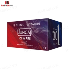 Bao cao su siêu mỏng Juncai Ice & Fire hộp 10 chiếc chính hãng