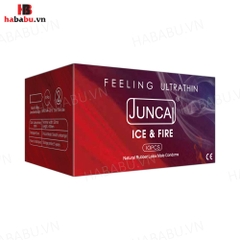 Bao cao su siêu mỏng Juncai Ice & Fire hộp 10 chiếc chính hãng