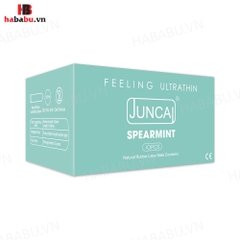 Bao cao su siêu mỏng Juncai Spearmint kéo dài thời gian hộp 10 chiếc chính hãng
