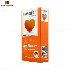 Bao cao su Masculan Long Pleasure hộp 10 chiếc kéo dài thời gian chính hãng