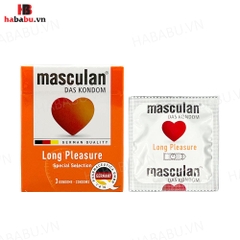 Bao cao su Masculan Long Pleasure hộp 3 chiếc kéo dài thời gian chính hãng