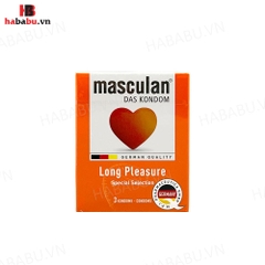 Bao cao su Masculan Long Pleasure hộp 3 chiếc kéo dài thời gian chính hãng