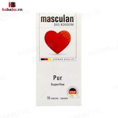 Bao cao su siêu mỏng Masculan Pur hộp 10 chiếc chính hãng