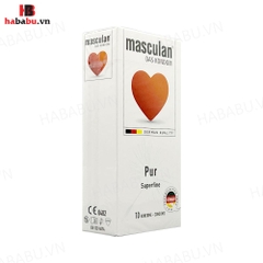 Bao cao su siêu mỏng Masculan Pur hộp 10 chiếc chính hãng