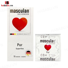 Bao cao su siêu mỏng Masculan Pur hộp 10 chiếc chính hãng