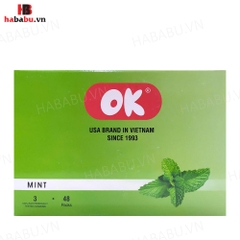 Bao cao su gia đình Ok Bạc Hà hộp 144 chiếc chính hãng