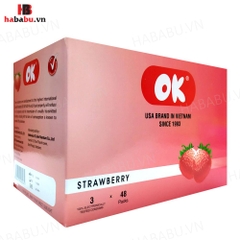 Bao cao su gia đình Ok Dâu hộp 144 chiếc chính hãng