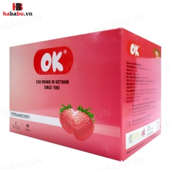 Bao cao su gia đình Ok Dâu hộp 144 chiếc chính hãng