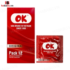 Bao cao su gia đình Ok Original hộp 12 chiếc chính hãng
