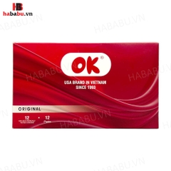 Bao cao su gia đình Ok Original hộp 12 chiếc chính hãng