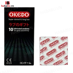 Bao cao su Okedo Super Dotted & Long Last hộp 10 chiếc kéo dài thời gian chính hãng