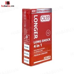 Bao cao su kéo dài thời gian Oleo Lambo 4in1 hộp 12 chiếc chính hãng