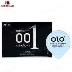 Bao cao su siêu mỏng Olo 0.01 Đen hộp 10 chiếc chính hãng