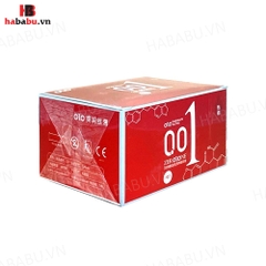 Bao cao su siêu mỏng Olo 0.01 Đỏ hộp 10 chiếc chính hãng