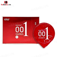 Bao cao su siêu mỏng Olo 0.01 Đỏ hộp 10 chiếc chính hãng