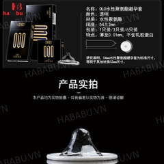 Bao cao su Olo Invisible 0.01mm hộp 3 chiếc siêu mỏng chính hãng