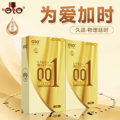 Bao cao su Olo Superior Vàng Gân hộp 10 chiếc kéo dài thời gian chính hãng