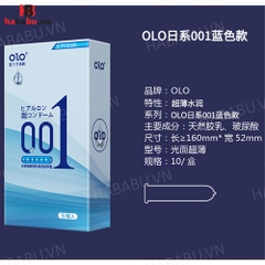 Bao cao su Olo Superior Xanh Siêu Trơn 001 hộp 10 siêu mỏng chính hãng