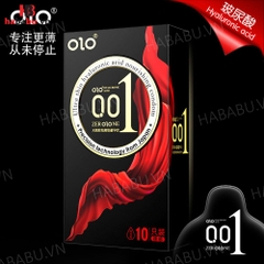 Bao cao su siêu mỏng Olo Thin Square Black hộp 10 chiếc chính hãng