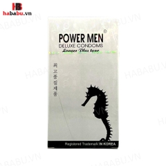 Bao cao su Powermen Longer Plus hộp 12 chiếc kéo dài thời gian chính hãng