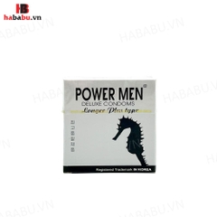 Bao cao su Powermen Longer Plus hộp 3 chiếc kéo dài thời gian chính hãng