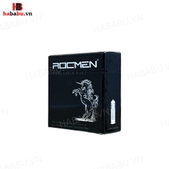 Bao cao su Rocmen Long Shock 4in1 hộp 3 chiếc kéo dài thời gian chính hãng