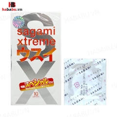 Bao cao su siêu mỏng Sagami Super Thin hộp 10 chiếc chính hãng