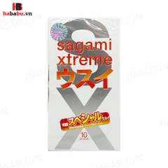 Bao cao su siêu mỏng Sagami Super Thin hộp 10 chiếc chính hãng