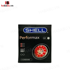 Bao cao su Shell Performax 6in1 hộp 3 chiếc kéo dài thời gian chính hãng