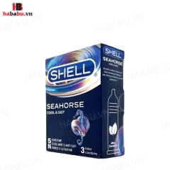 Bao cao su Shell Seahorse hộp 3 chiếc kéo dài thời gian chính hãng